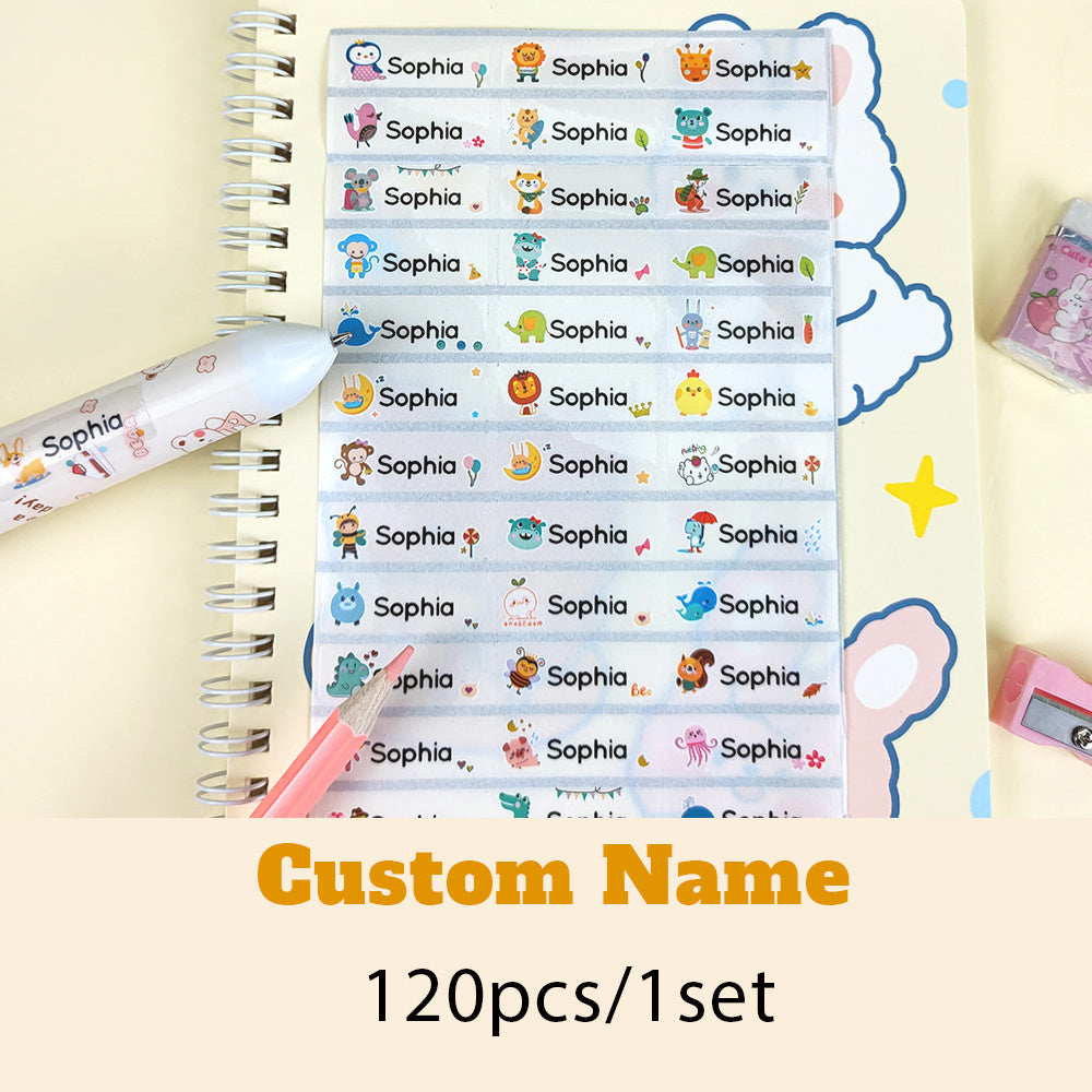 Custom Name Stickers Waterproof School Stationery Labels