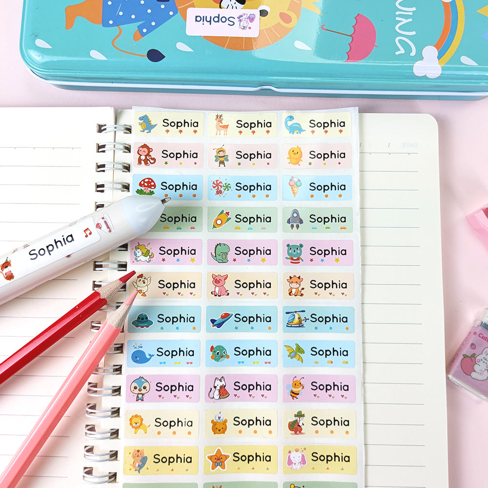 Custom Waterproof Name Stickers - Personalized School Labels