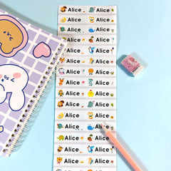 Custom Name Transparent Waterproof Stickers Set