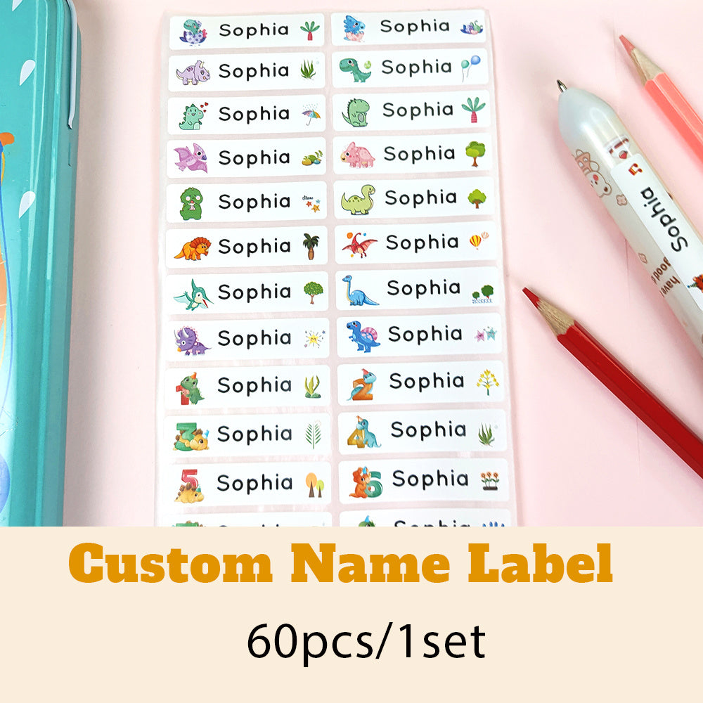 Custom Name Cartoon Stickers Personalized Waterproof Labels