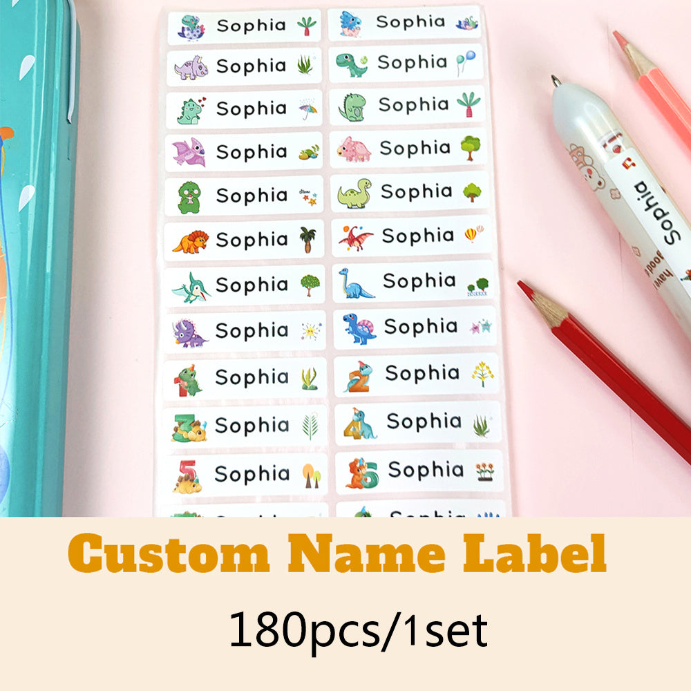Custom Name Cartoon Stickers Personalized Waterproof Labels
