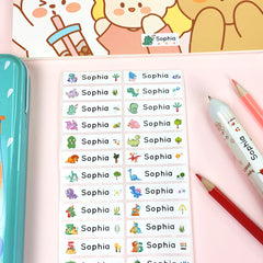 Custom Name Cartoon Stickers Personalized Waterproof Labels