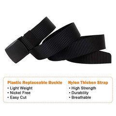 Men's Tactical Canvas Belt w/ Automatic Buckle for Outdoor