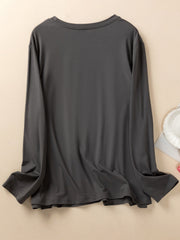  Cat & Ombre Slogan Print Long Sleeve Lounge Top