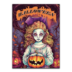 Adult Halloween Coloring Book Pumpkin Witch Haunted House 20 Pages