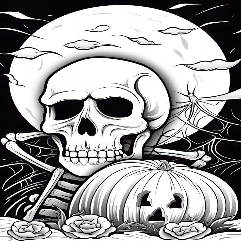 Adult Halloween Coloring Book Pumpkin Witch Haunted House 20 Pages
