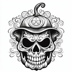 Adult Halloween Coloring Book Pumpkin Witch Haunted House 20 Pages