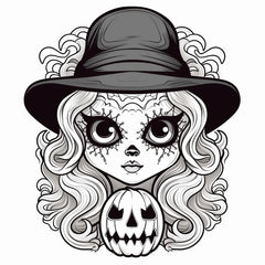 Adult Halloween Coloring Book Pumpkin Witch Haunted House 20 Pages