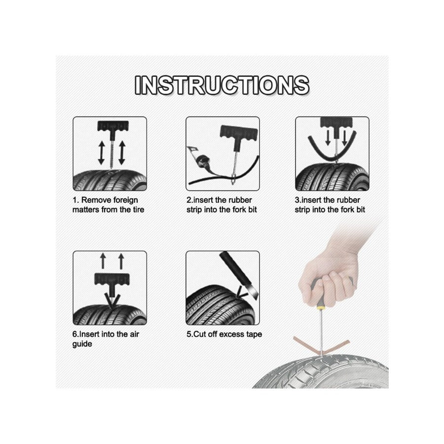 4pcs Vacuum Tire Repair Tool Set for Car Tire Repair Kit