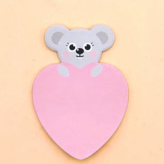 2pcs Cartoon Animal Notes Heartfelt Student Messages Sticky Notes