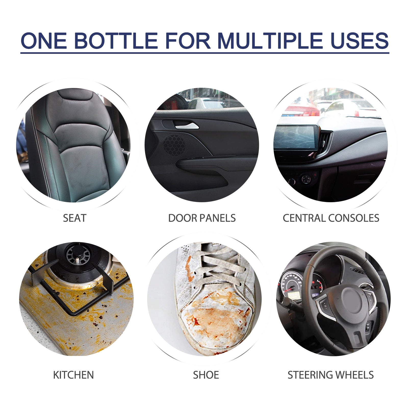 Car Interior Foam Cleaner Seat Dashboard Dust-proof Gloss Maintenance