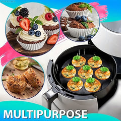 Silicone Muffin Pan Cupcake Tray 7 hole Cake Mold for Air Fryer Baking