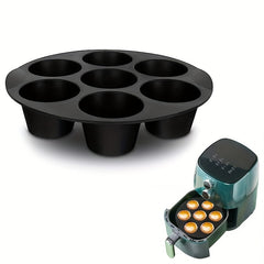 Silicone Muffin Pan Cupcake Tray 7 hole Cake Mold for Air Fryer Baking