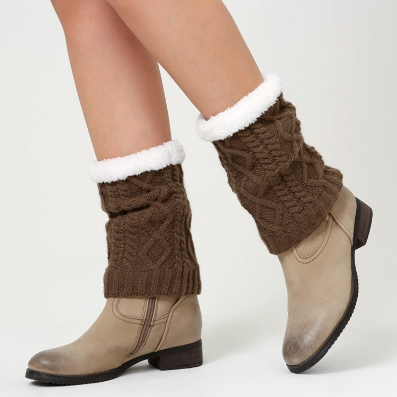 Knitted Thickened Knee Pads Leg Warmer Covers - Winter Camping Travel