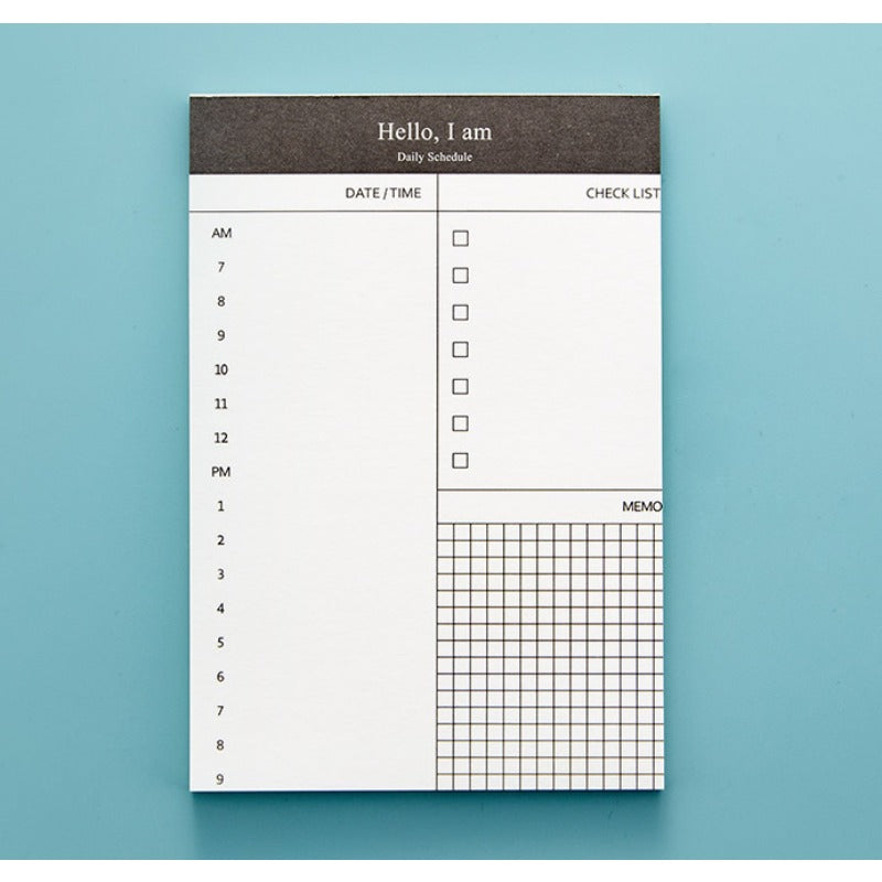 Minimalistic Desktop Calendar Notepad - 50 Sheets
