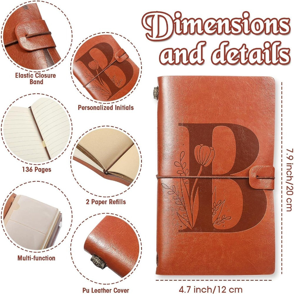 Vintage Leather Sketch Book Journal Notebook For Holiday