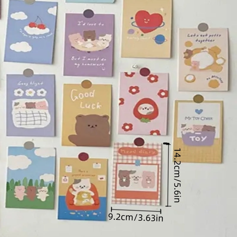 30pcs Maiden Heart Bear Postcard Set for Room Decoration