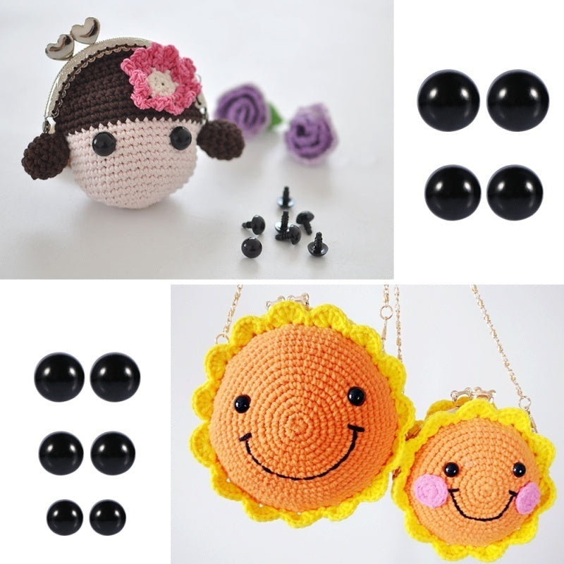 100pcs Plastic Safety Eyes for Bear Dolls Puppets Plush Animals