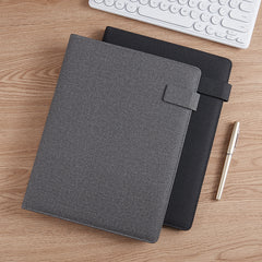 Leather A4 Conference Folder Business Stationery Zippered Organizer