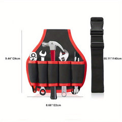 Portable Electrician Tool Bag Waist Bag Organizer with Side Pockets