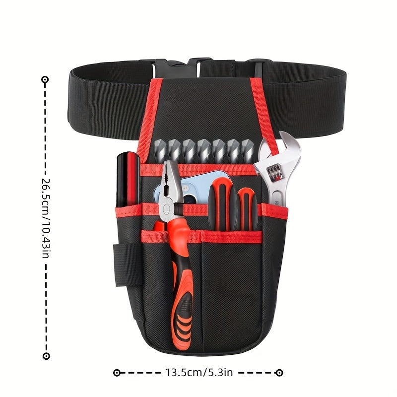 Portable Electrician Tool Bag Waist Bag Organizer with Side Pockets