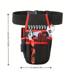 Portable Electrician Tool Bag Waist Bag Organizer with Side Pockets