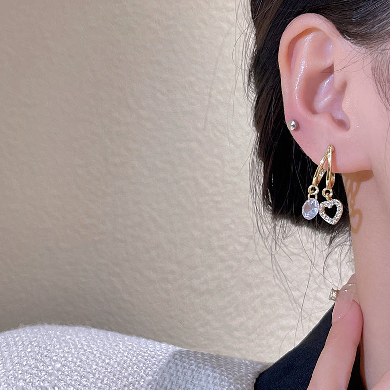Love Heart Earrings Female Earrings Gift