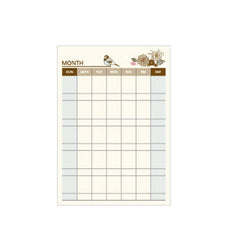 1pc 60 Sheets Planner Anniversary Diary Student Journal Punch Card Annual Calend