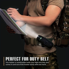 Flashlight Pouch Holster with Belt Clip