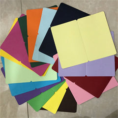 5pcs DIY Folding Greeting Card Cowhide Blank Half fold Card Letter Supplies