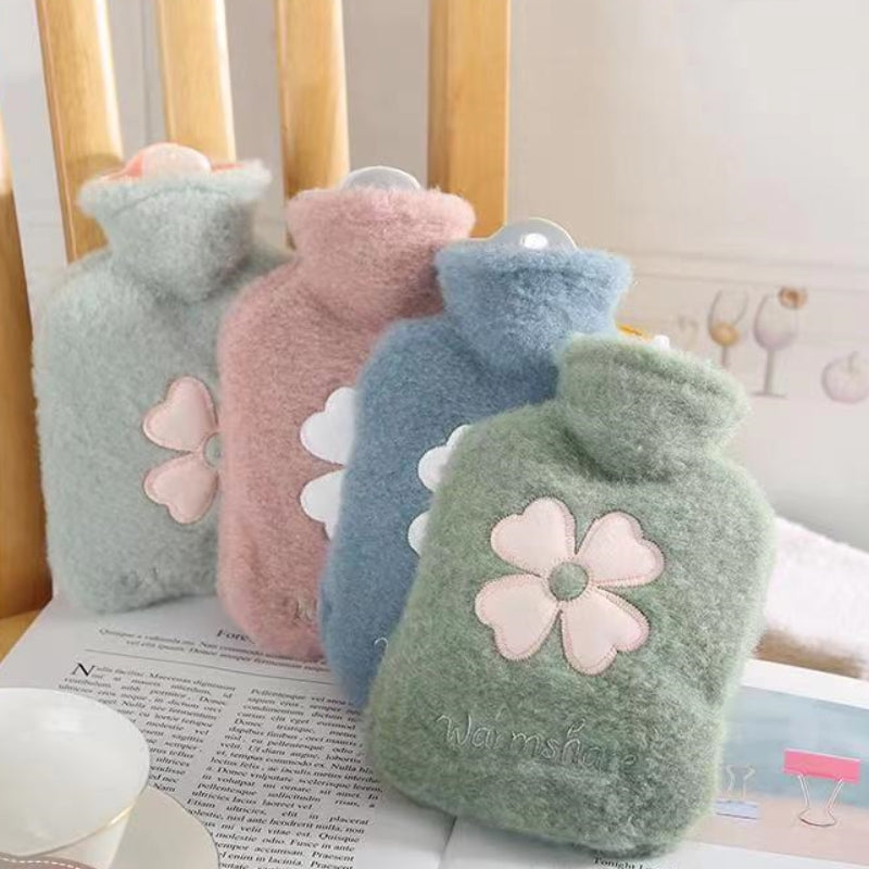 Plush Covered Hot Water Bag Home Office Travel