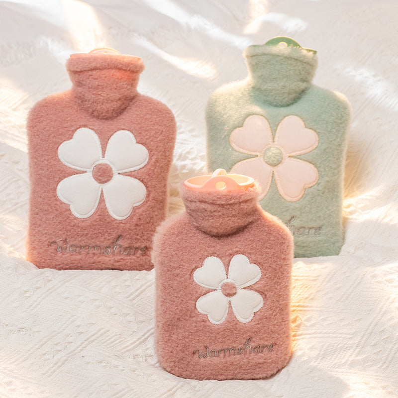 Plush Covered Hot Water Bag Home Office Travel