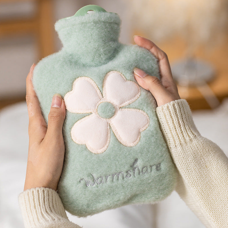 Plush Covered Hot Water Bag Home Office Travel