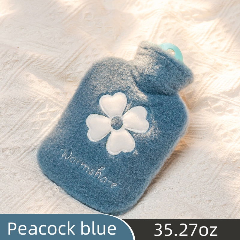 Plush Covered Hot Water Bag Home Office Travel