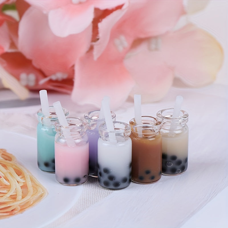 6Pcs Doll House Tea With Milk Cups Food Drink Beverage Toy Decoration
