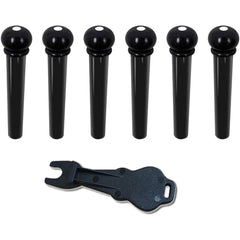 Acoustic Guitar Bridge Pins Pegs Set 6pcs with Puller Remover Tool