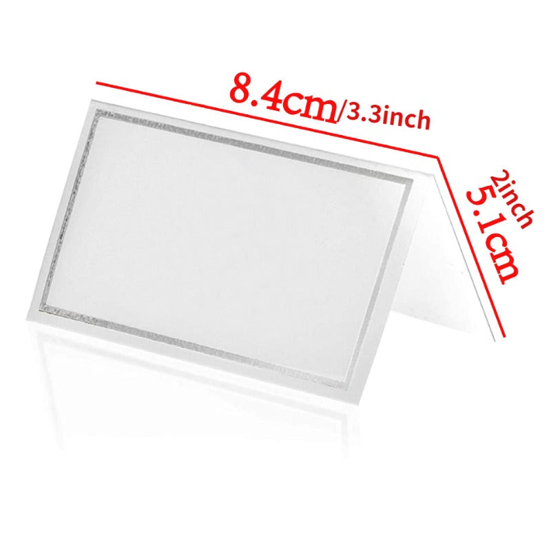 20pcs Acrylic Place Cards Transparent Acrylic Shelf Rectangle Blank Plate