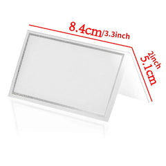 20pcs Acrylic Place Cards Transparent Acrylic Shelf Rectangle Blank Plate