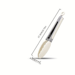 Silicone Cooking Tongs with Stainless Steel Barbecue Clip
