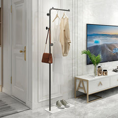 Metal Coat Rack Freestanding Marble Base Entryway Coats Hanger Stand Hooks