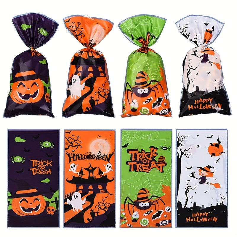 50pcs Halloween Candy Bag Creative Tote Bag Trick Or Treat Bags