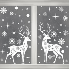 Elk Window Sticker Christmas Decoration Snowflake Sticker