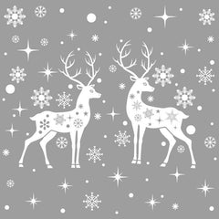 Elk Window Sticker Christmas Decoration Snowflake Sticker