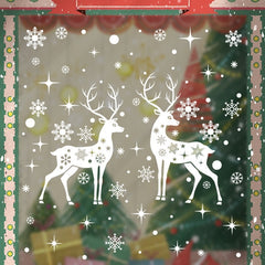 Elk Window Sticker Christmas Decoration Snowflake Sticker