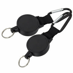 Retractable Stainless Steel Keyring Portable ID Card Holder