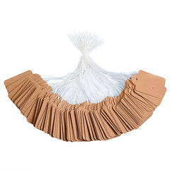 200pcs Brown Jewelry Gift Tags with Strings