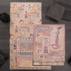 10pcs Paper Vintage Women's Life Journal For DIY Gift For Women Adults