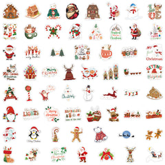 120pcs Christmas Cartoon Decorations Waterproof Stickers for Kids