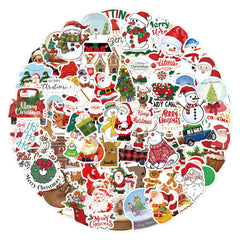 120pcs Christmas Cartoon Decorations Waterproof Stickers for Kids