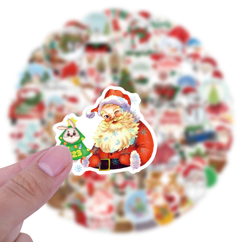 120pcs Christmas Cartoon Decorations Waterproof Stickers for Kids